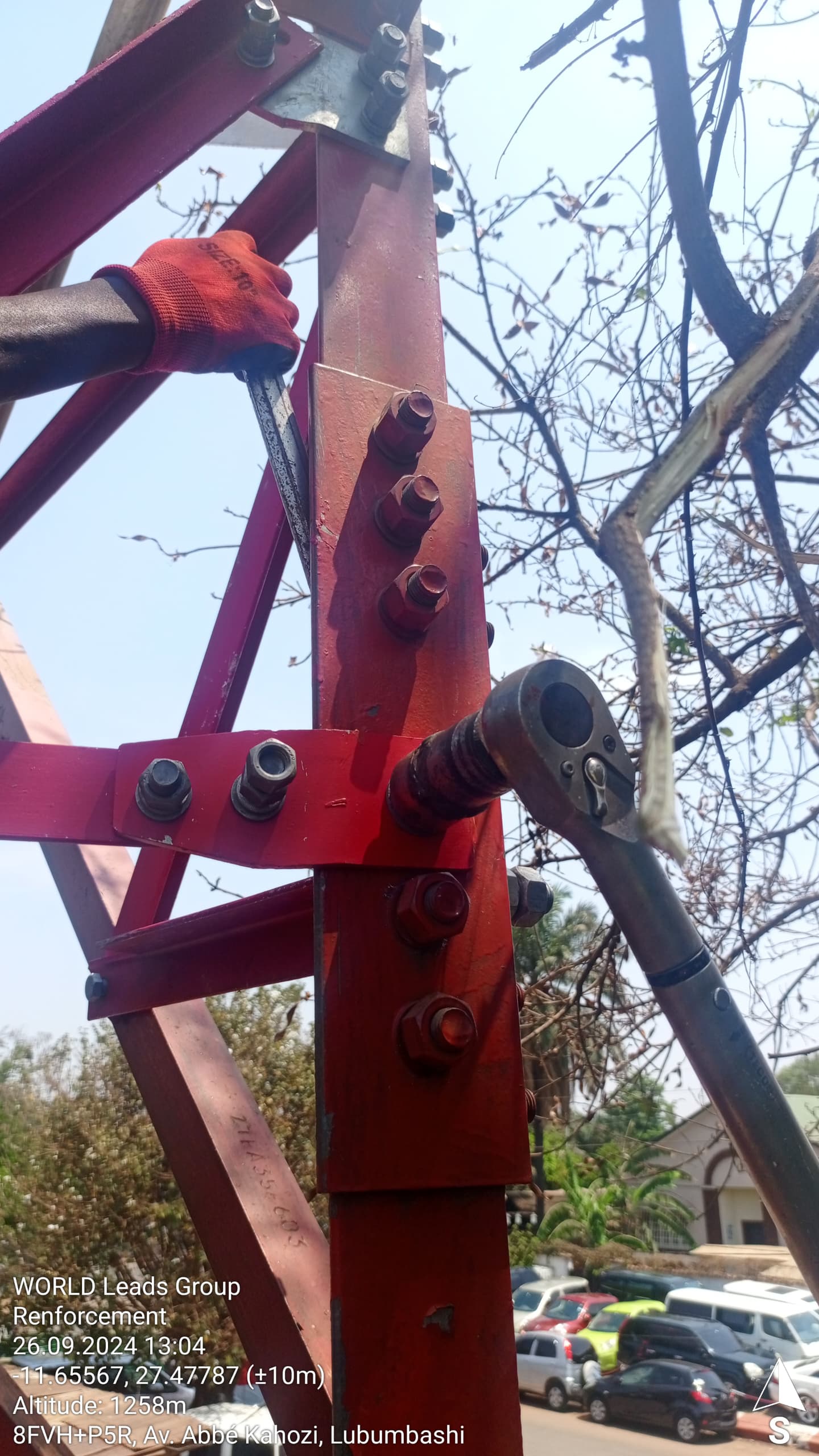Installation des supports de renforcement